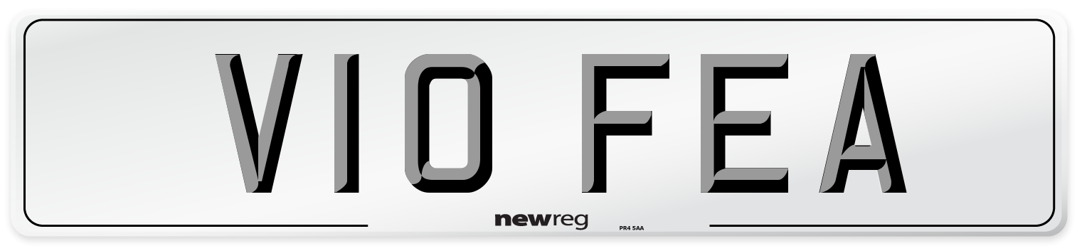 V10 FEA Number Plate from New Reg